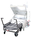 Mobile trolley with extractable basket
